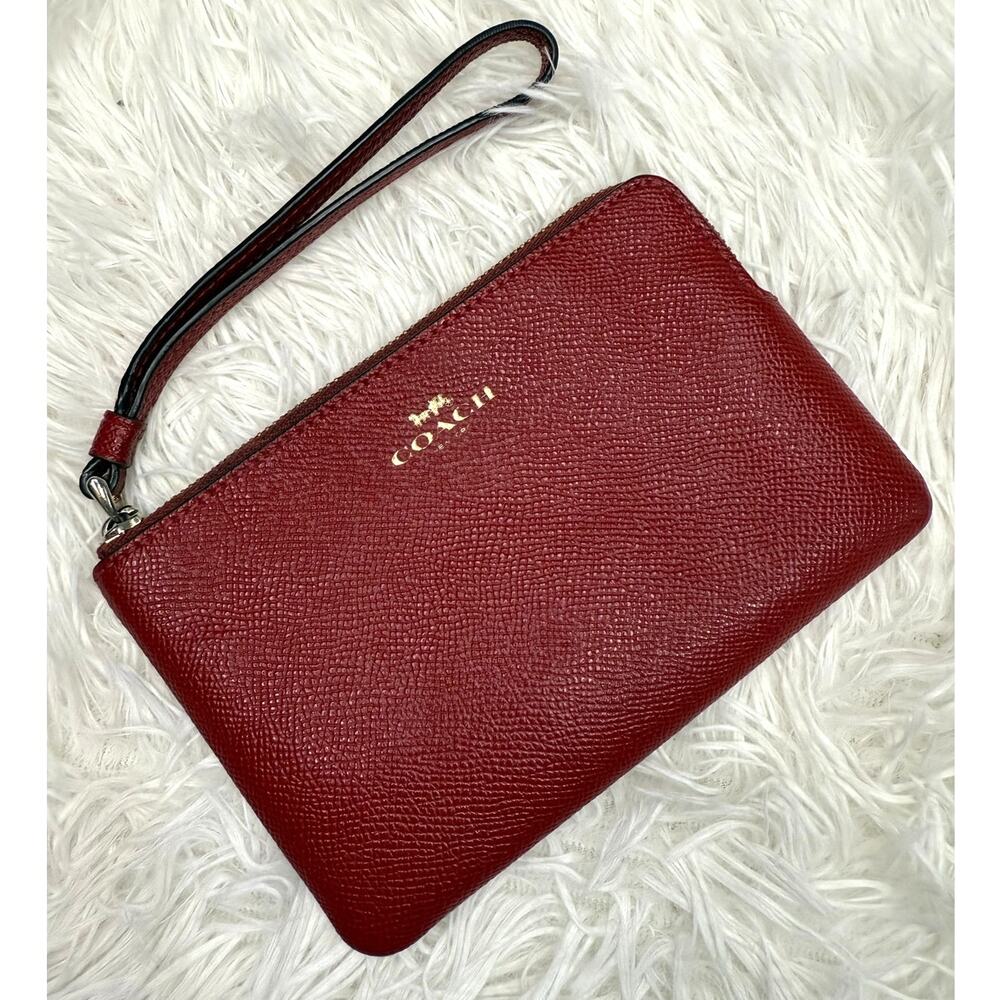COACH Red Zip Wristleet